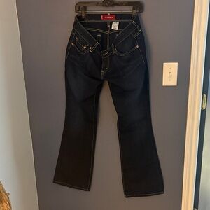 Levi's Dark Blue Flare Jeans with Contrast Stitching